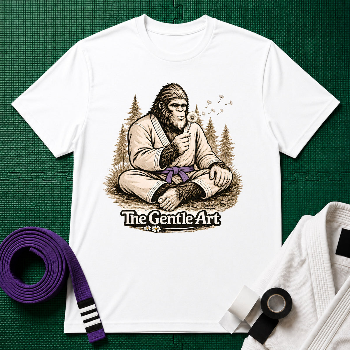 Bigfoot Dandelion Purple Belt T-Shirt