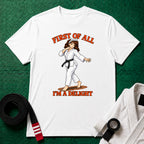 I'm a Delight Black Belt T-Shirt in White