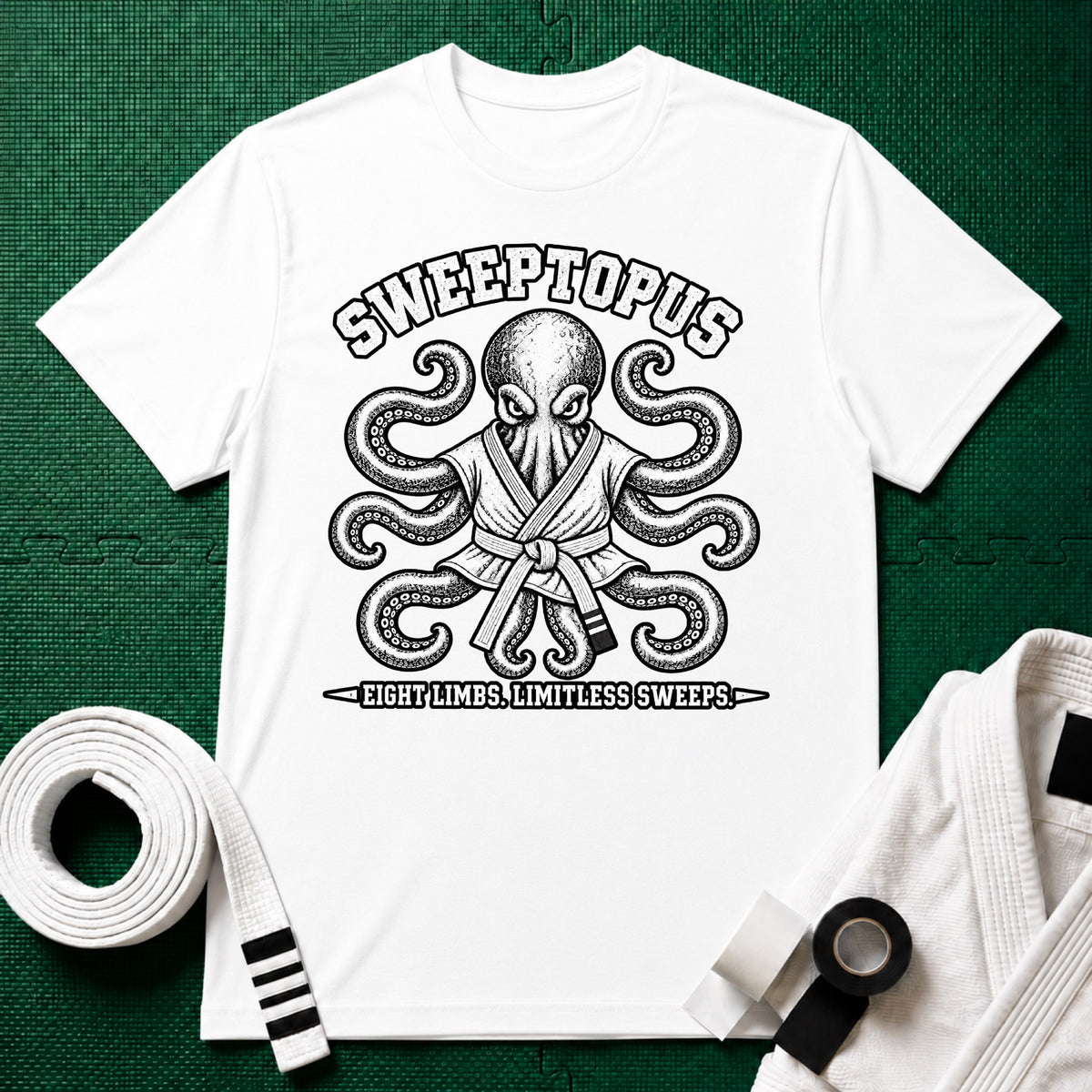 Sweeptopus White Belt T-Shirt