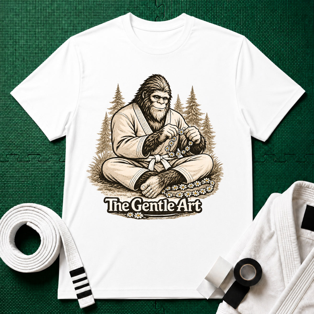 Bigfoot Daisy White Belt T-Shirt