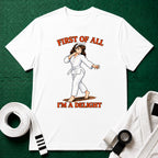I'm a Delight White Belt T-Shirt in White