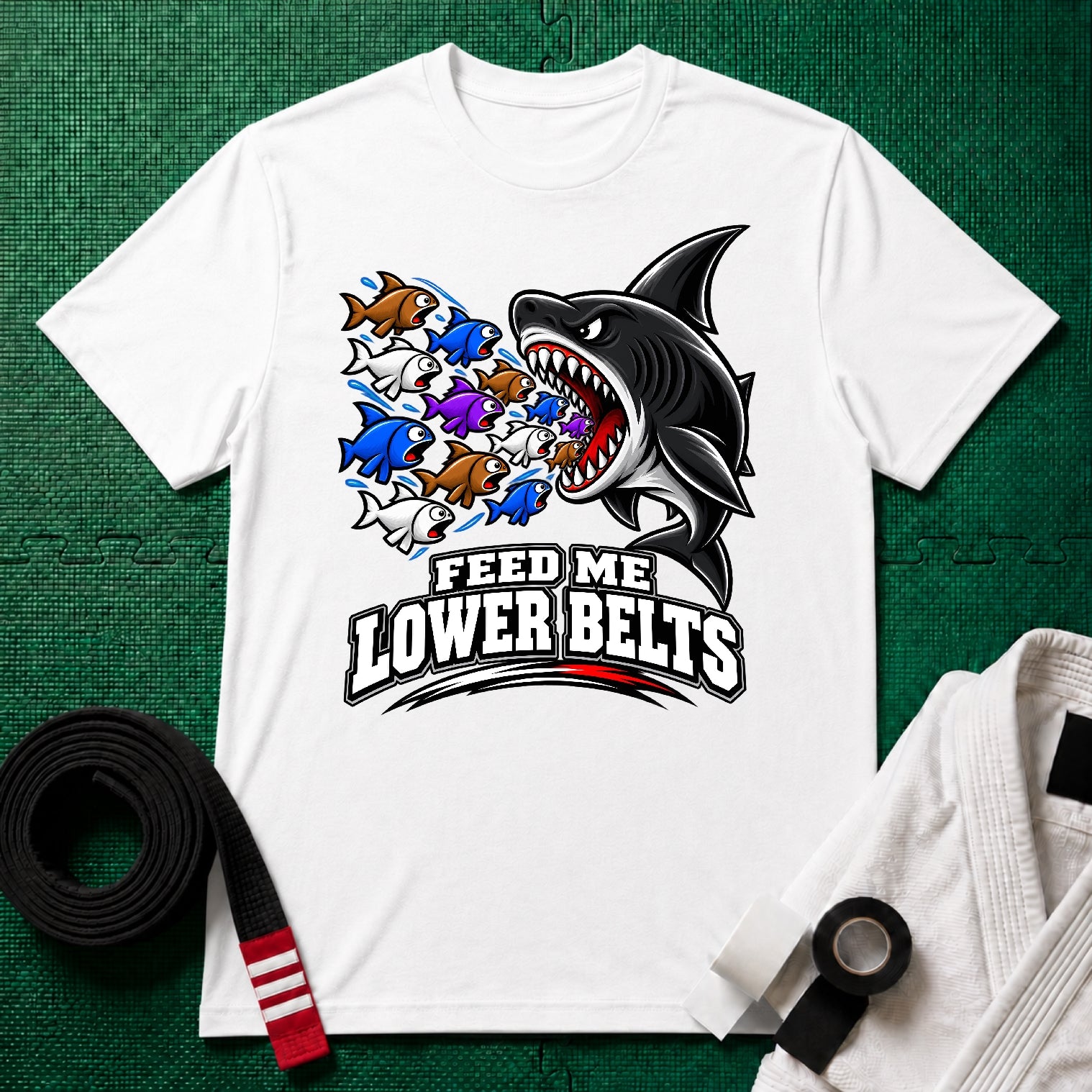 Feed Me Black Belt T-Shirt